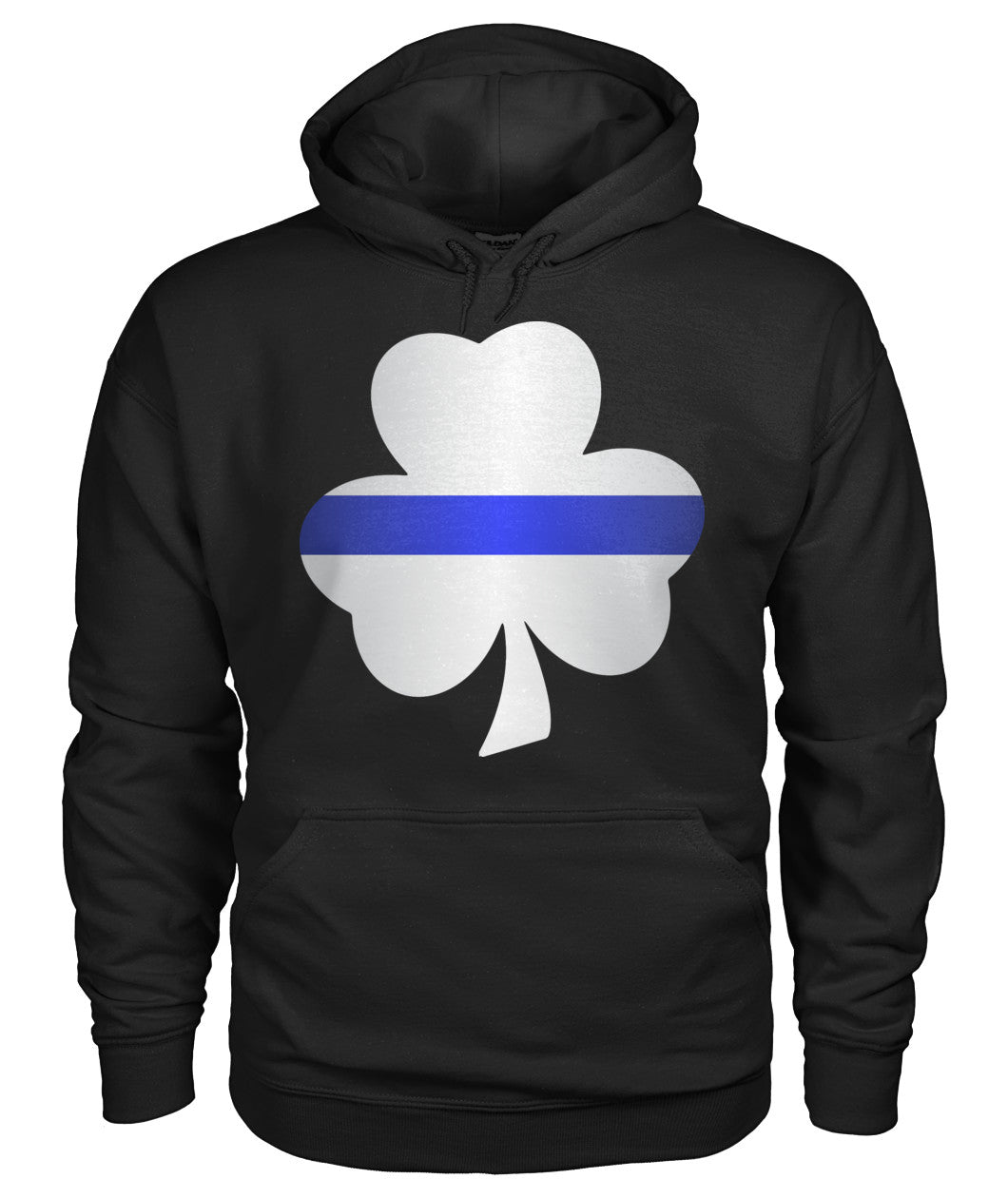 Thin Blue Line Shamrock Irish Leaf Shirts and Hoodies