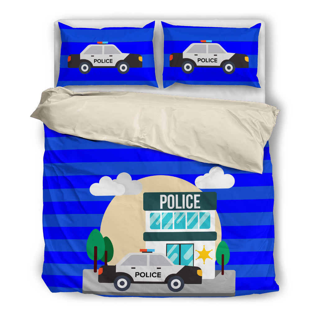 Police Car Duvet and Pillow Covers Style 1