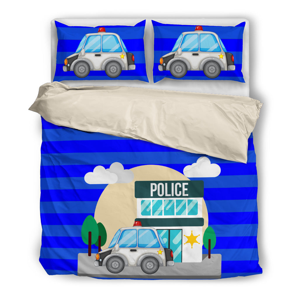 Police Car Duvet and Pillow Covers Style 2