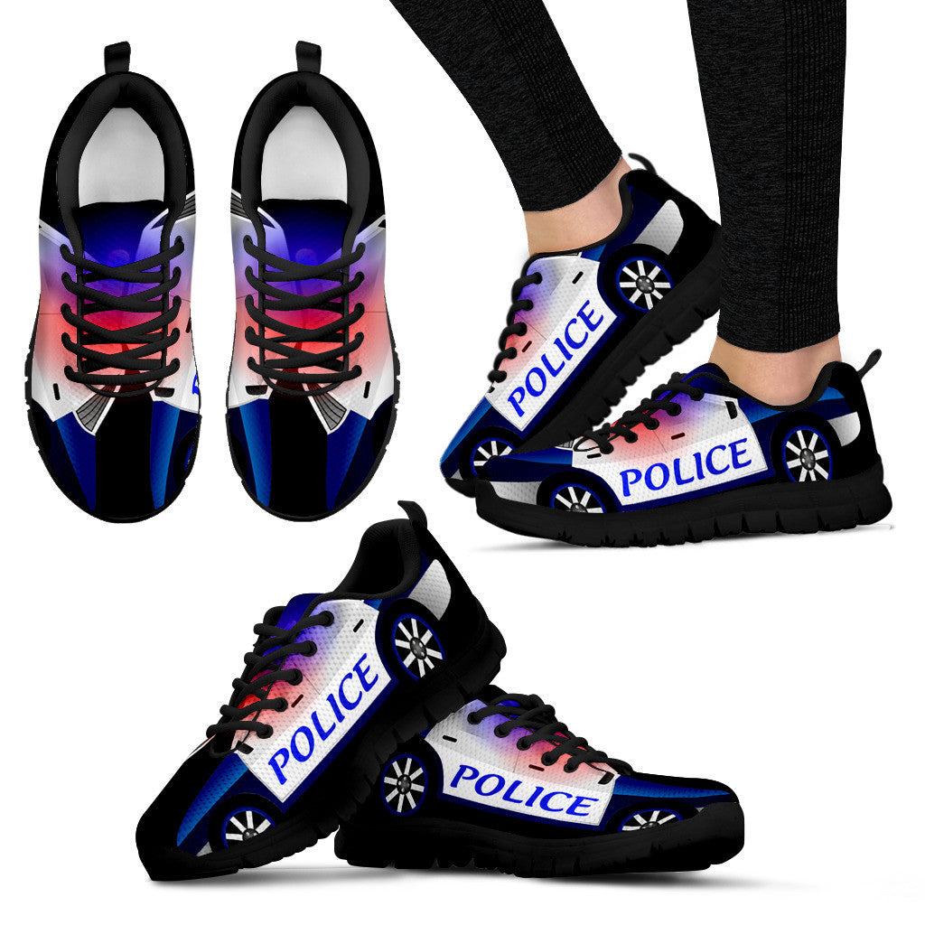 Police Car Style Sneakers - Styles for Kids and Adults