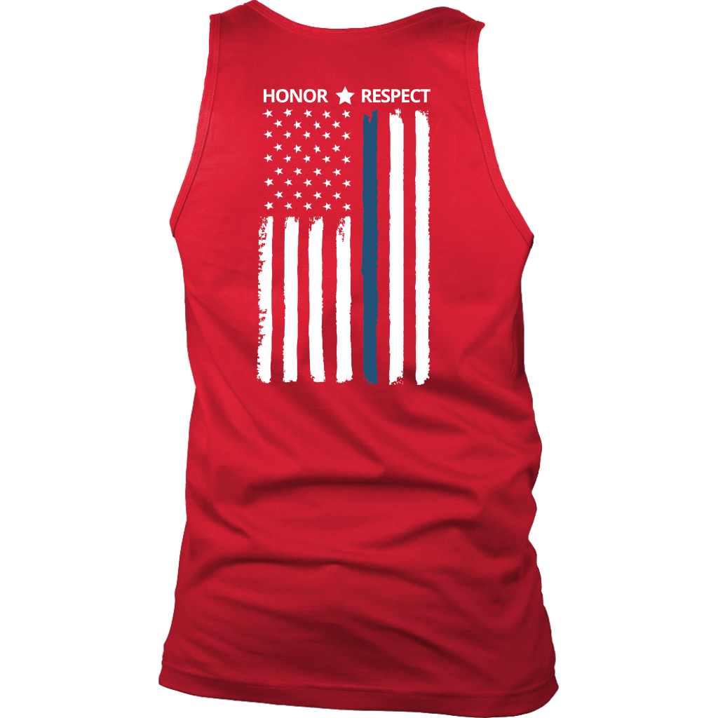 Men's Thin Blue Line Honor Respect Tank Tops