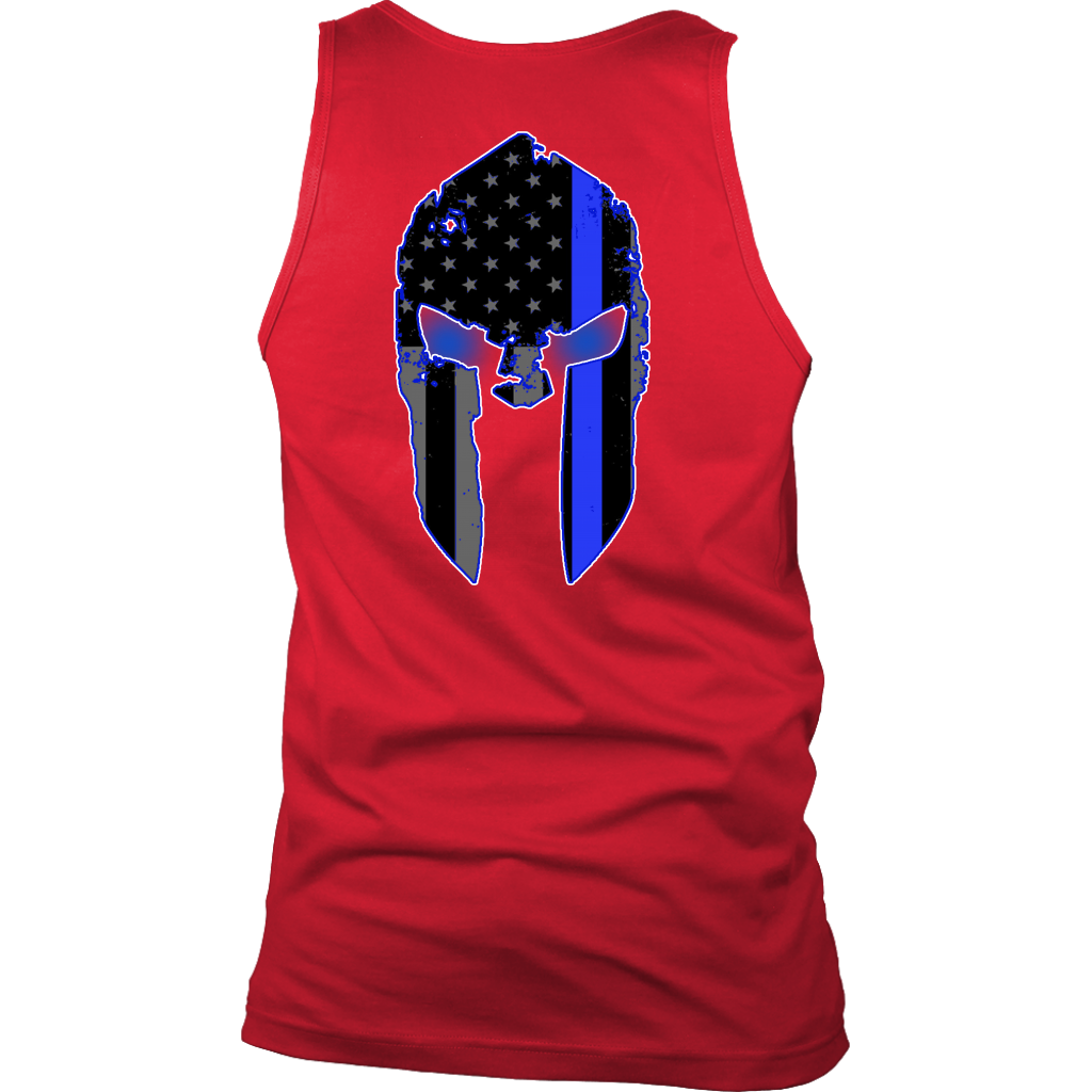 Men's Thin Blue Line Spartan Tank Tops