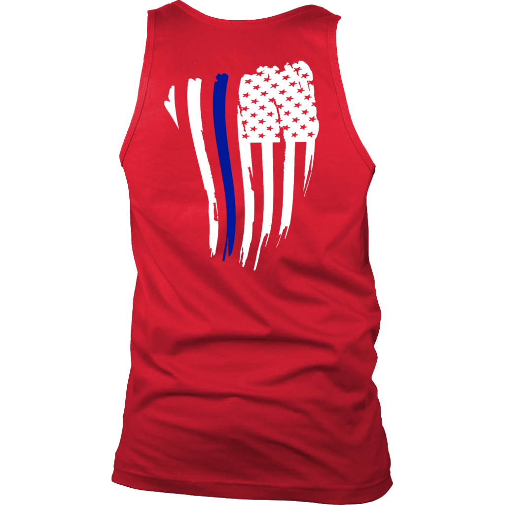 Men's Thin Blue Line American Flag Tank Tops