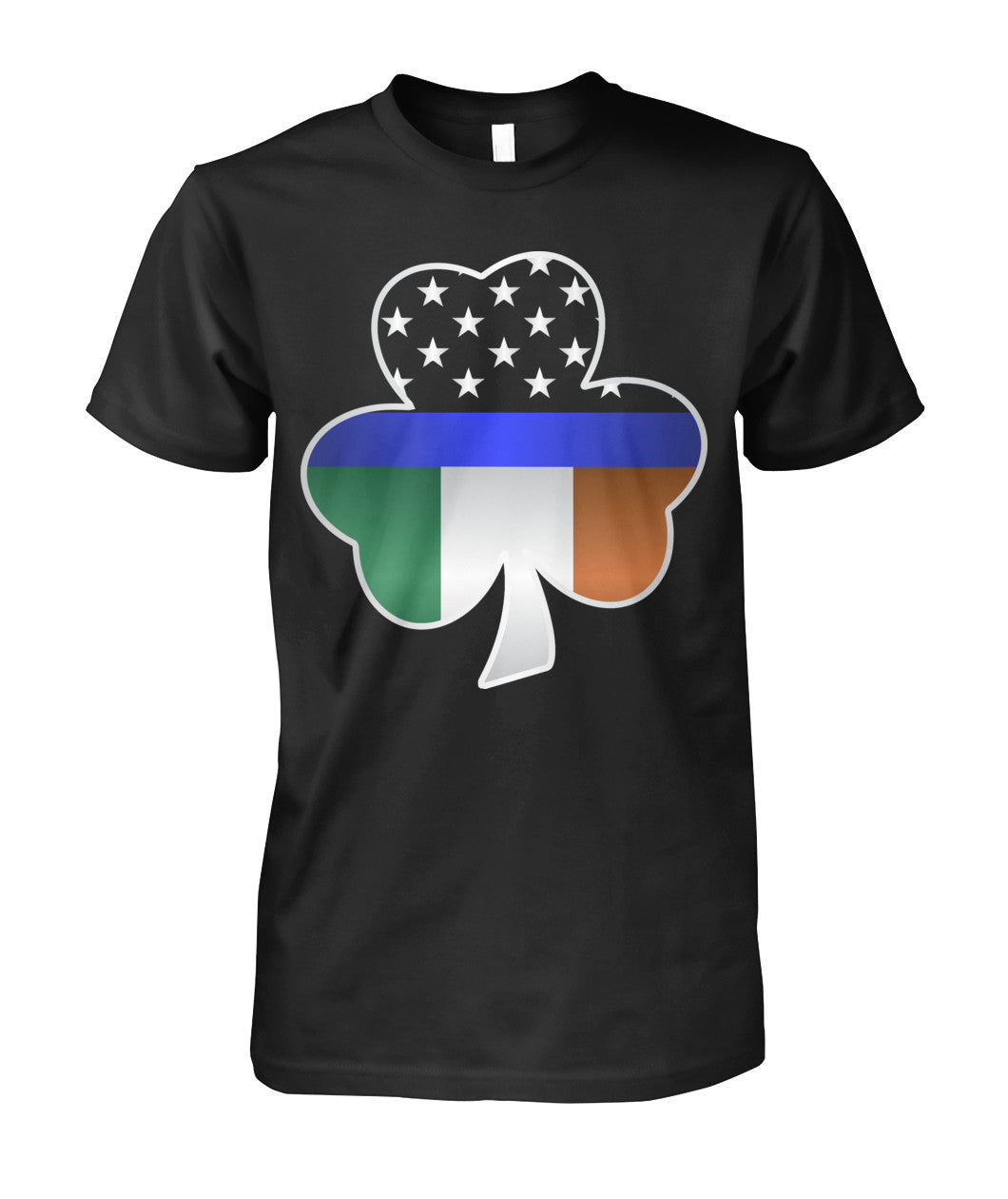 Shamrock Thin Blue Line Irish Flag Shirts and Hoodies