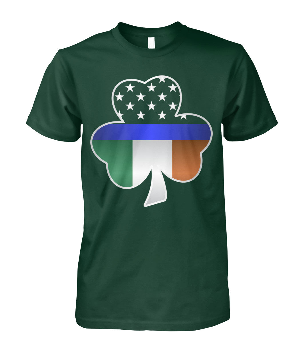 Shamrock Thin Blue Line Irish Flag Shirts and Hoodies