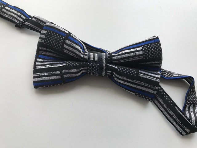 Thin Blue Line American Flag Bowtie