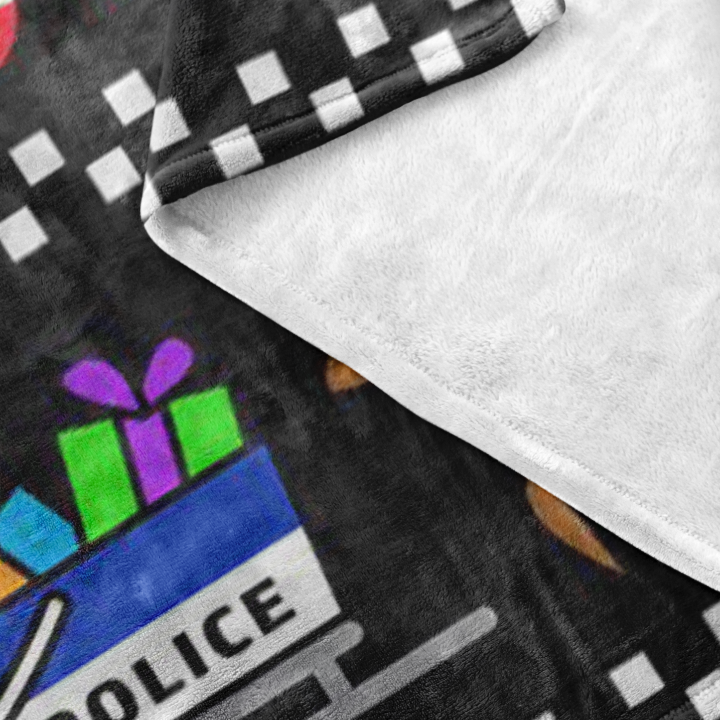 Police Reindeer Merry Christmas Blanket
