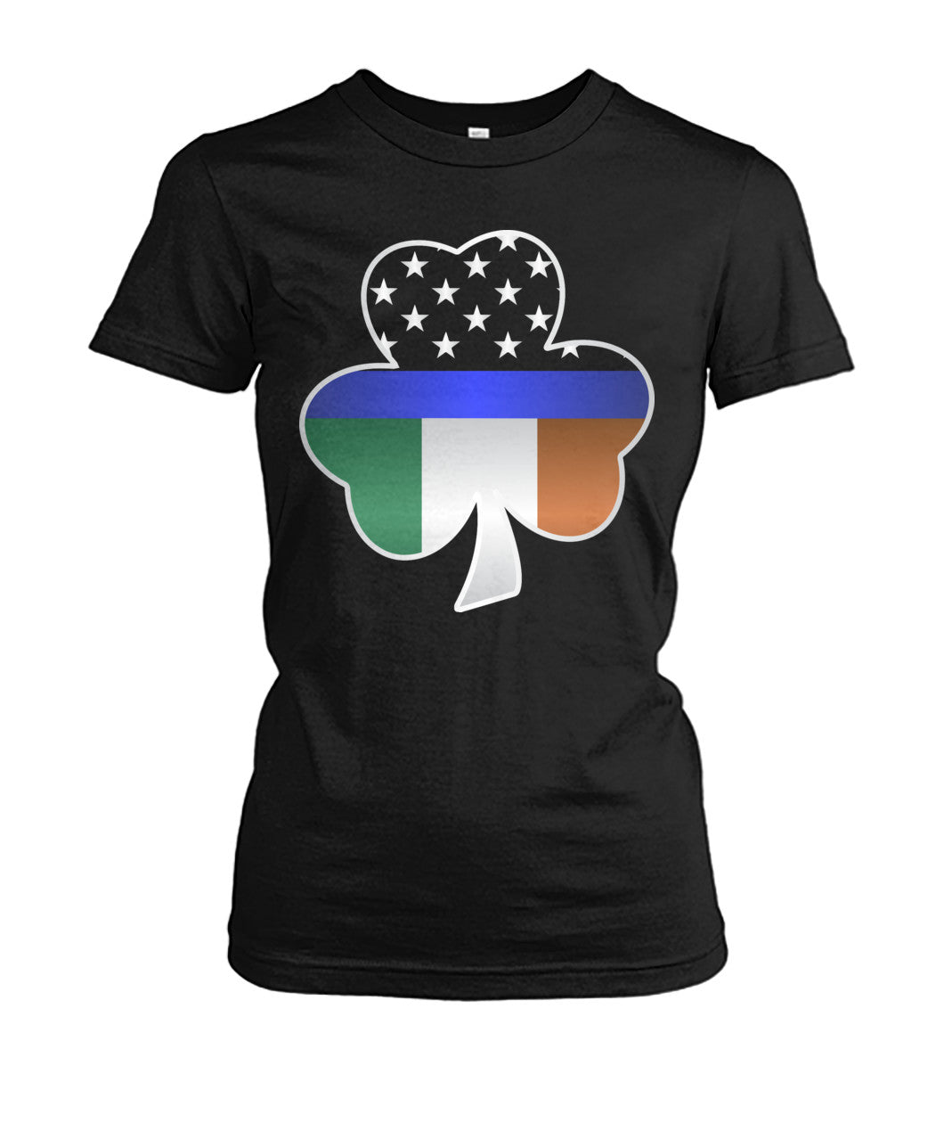 Shamrock Thin Blue Line Irish Flag Shirts and Hoodies
