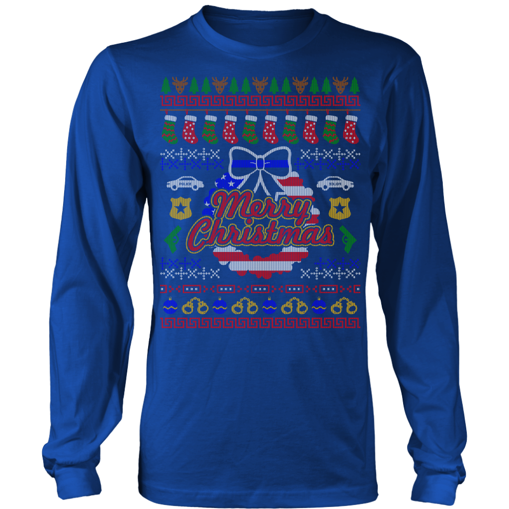 Joyful Police Ugly Christmas Shirts & Sweaters