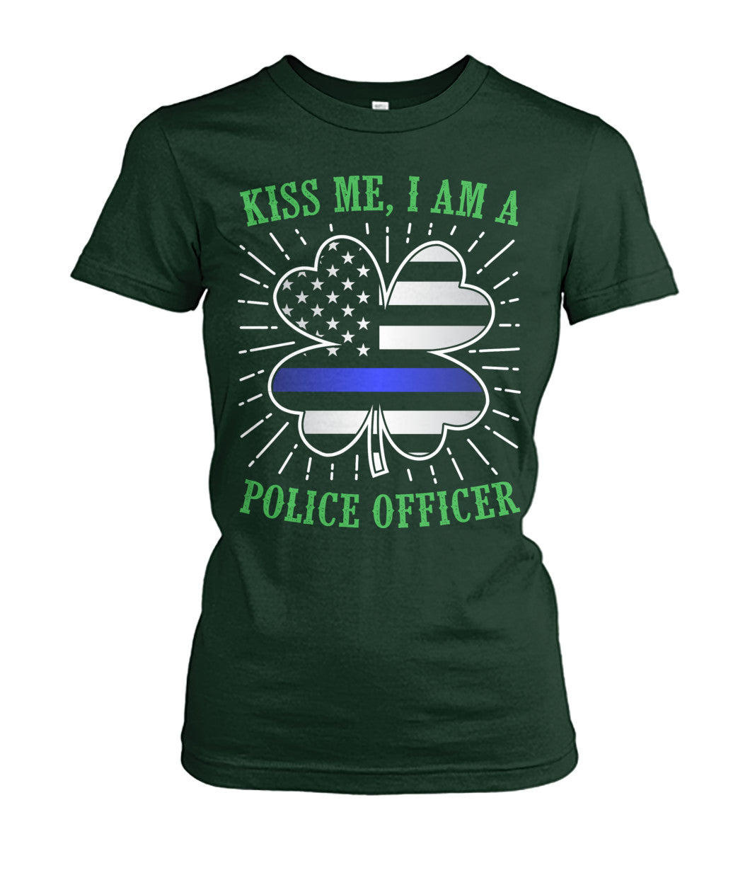 Kiss Me I am a Police Officer Irish Shirts and Hoodies