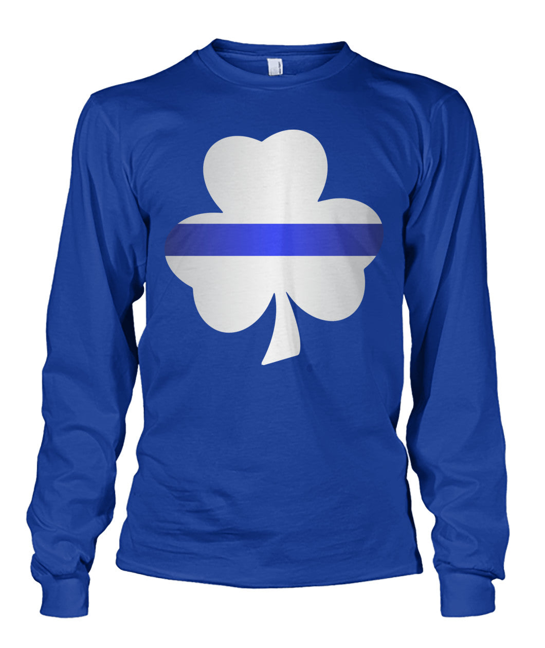 Thin Blue Line Shamrock Irish Leaf Shirts and Hoodies