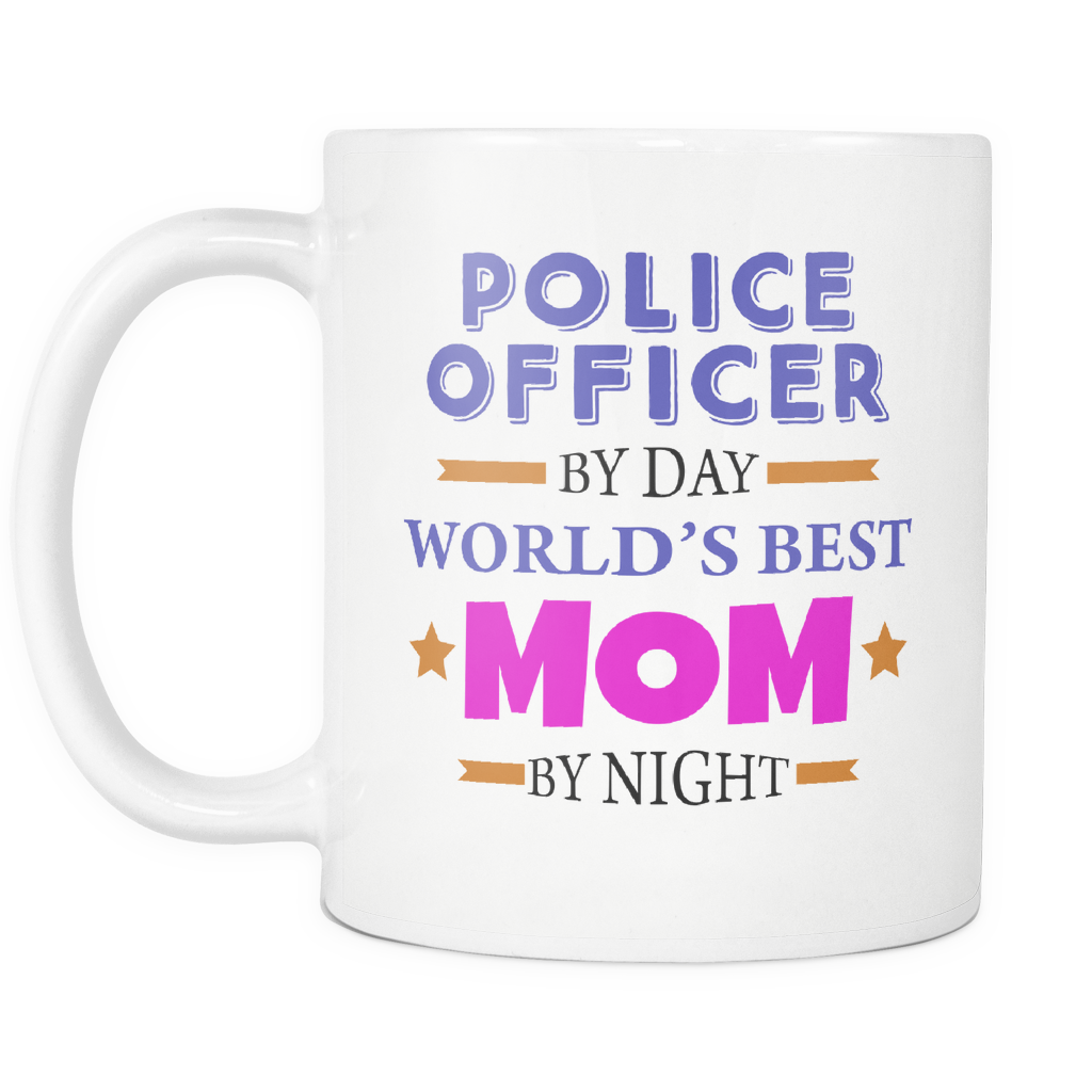 Police Officer By Day Worlds Best Dad, Mom, Son Mug