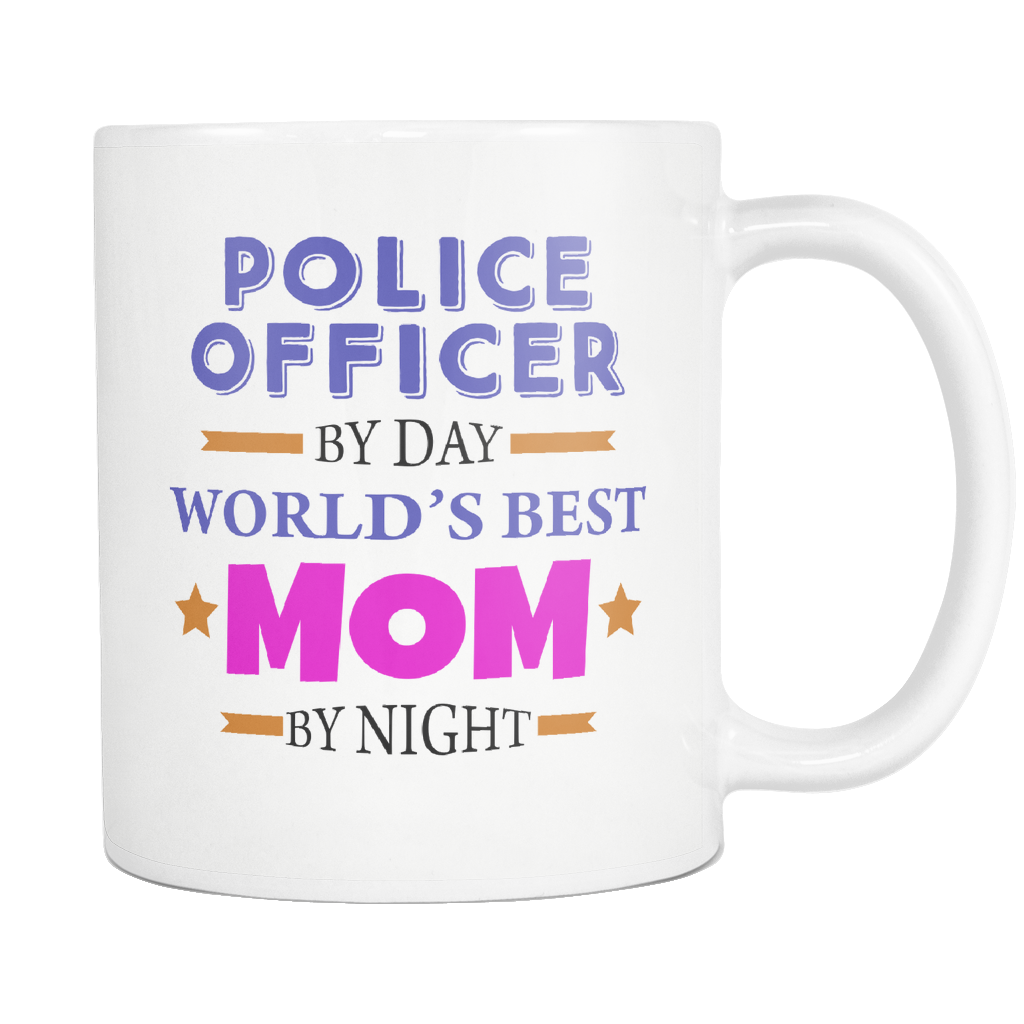 Police Officer By Day Worlds Best Dad, Mom, Son Mug