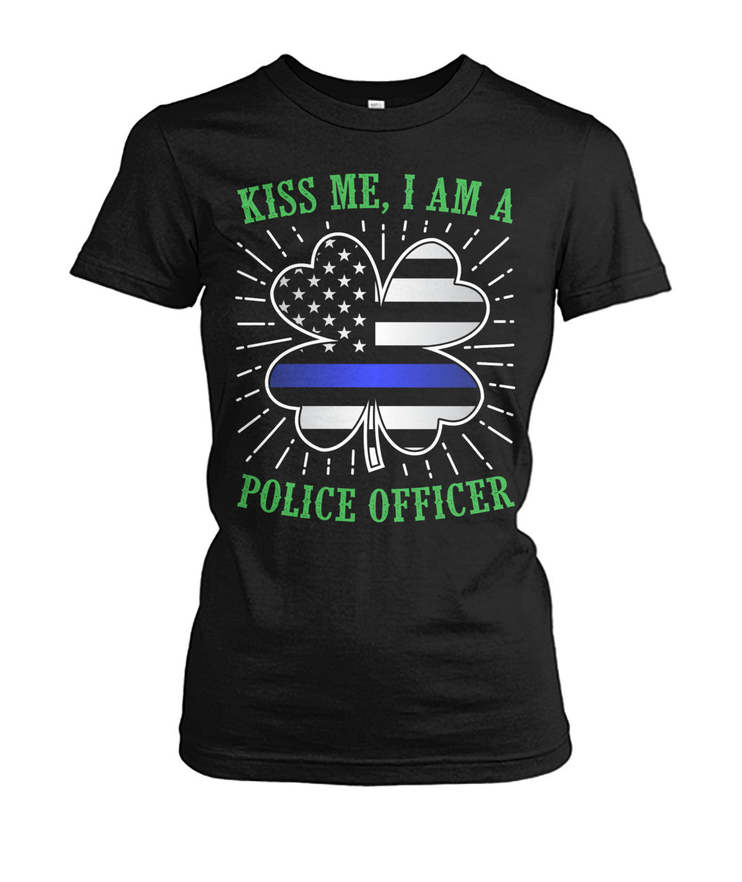 Kiss Me I am a Police Officer Irish Shirts and Hoodies