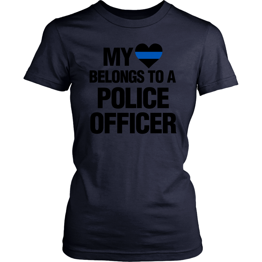 My Heart Belongs To A Police Officer Shirts Hoodie