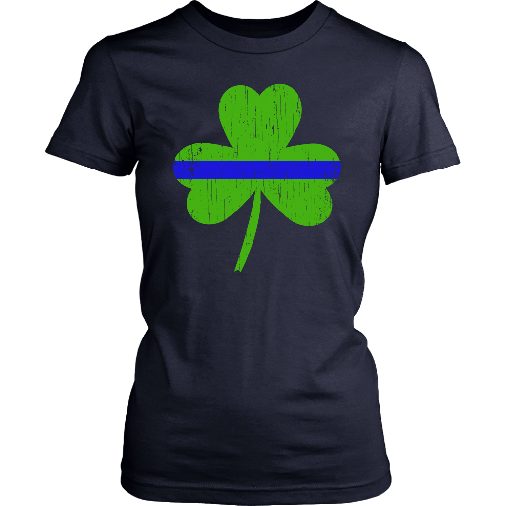 Thin Blue Line Shamrock Shirts & Hoodies