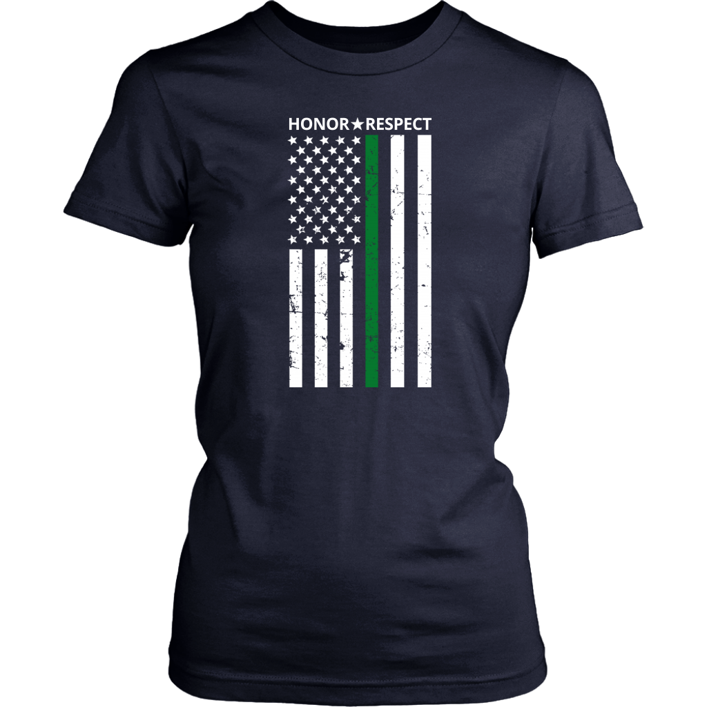 THIN GREEN LINE FLAG HONOR RESPECT SHIRTS AND HOODIES