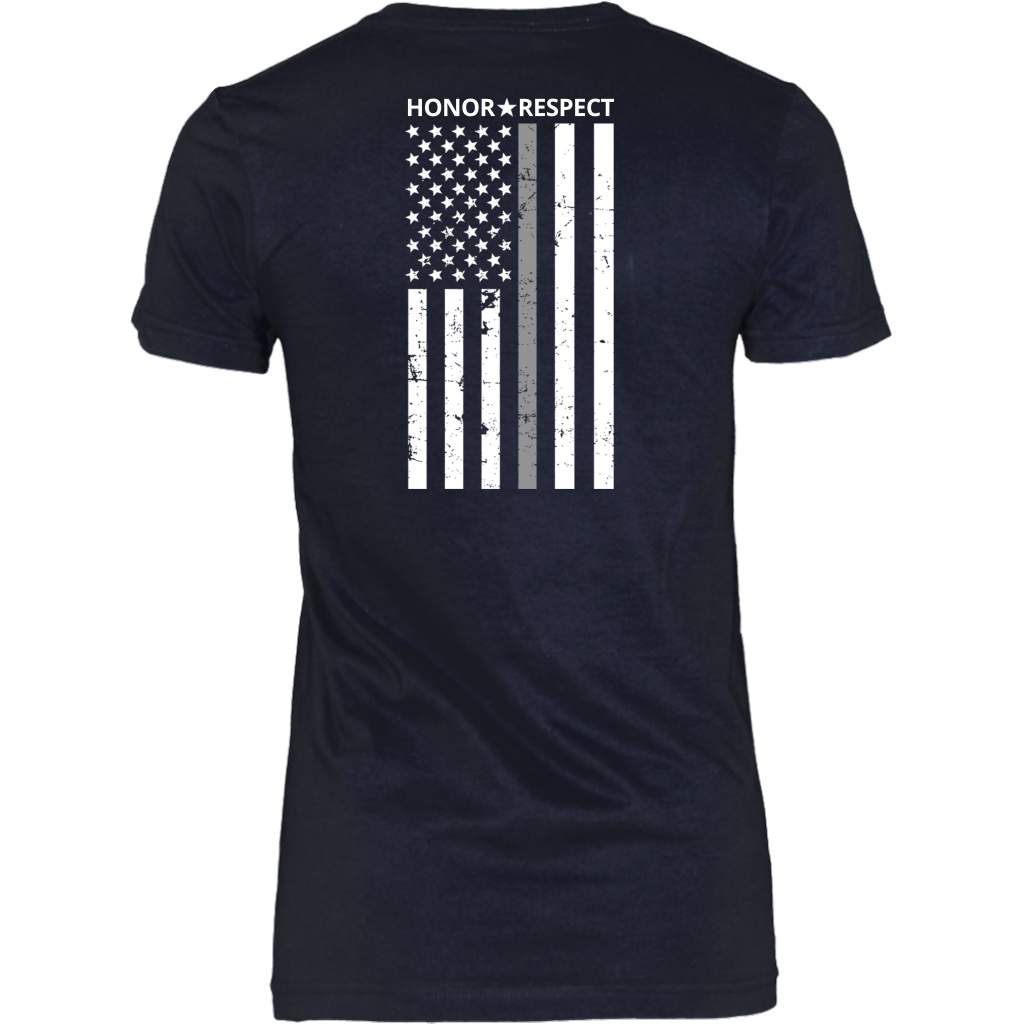 THIN SILVER LINE FLAG HONOR RESPECT SHIRTS AND HOODIES