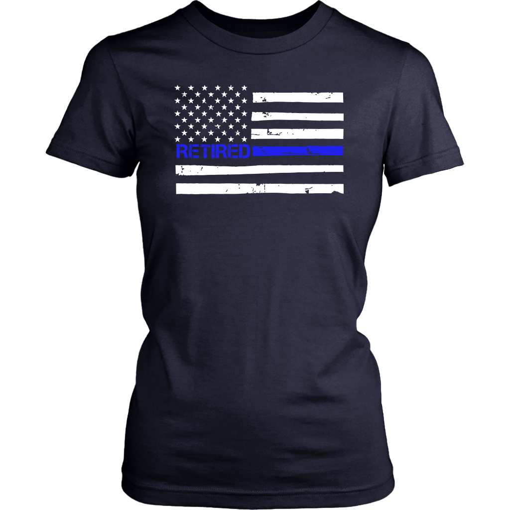 Thin Blue Line Flag Retired Shirts and Hoodies