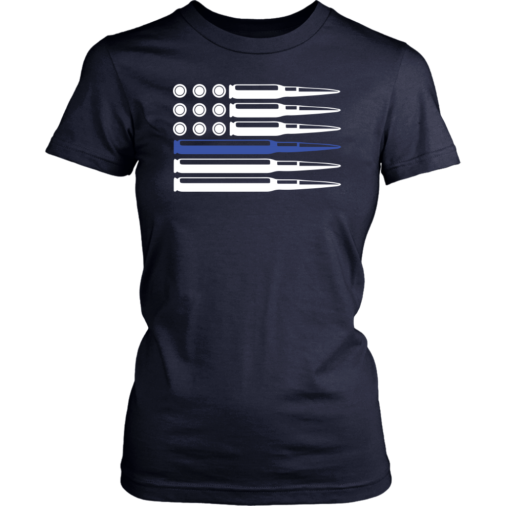 Thin Blue Line Ammo and Bullets Shirts and Hoodies