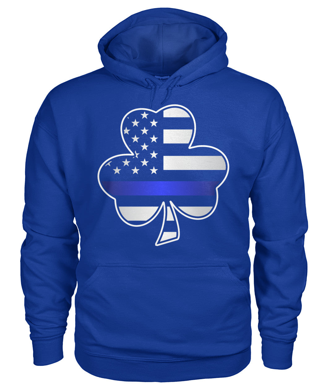 Thin Blue Line Shamrock American Flag Shirts and Hoodies