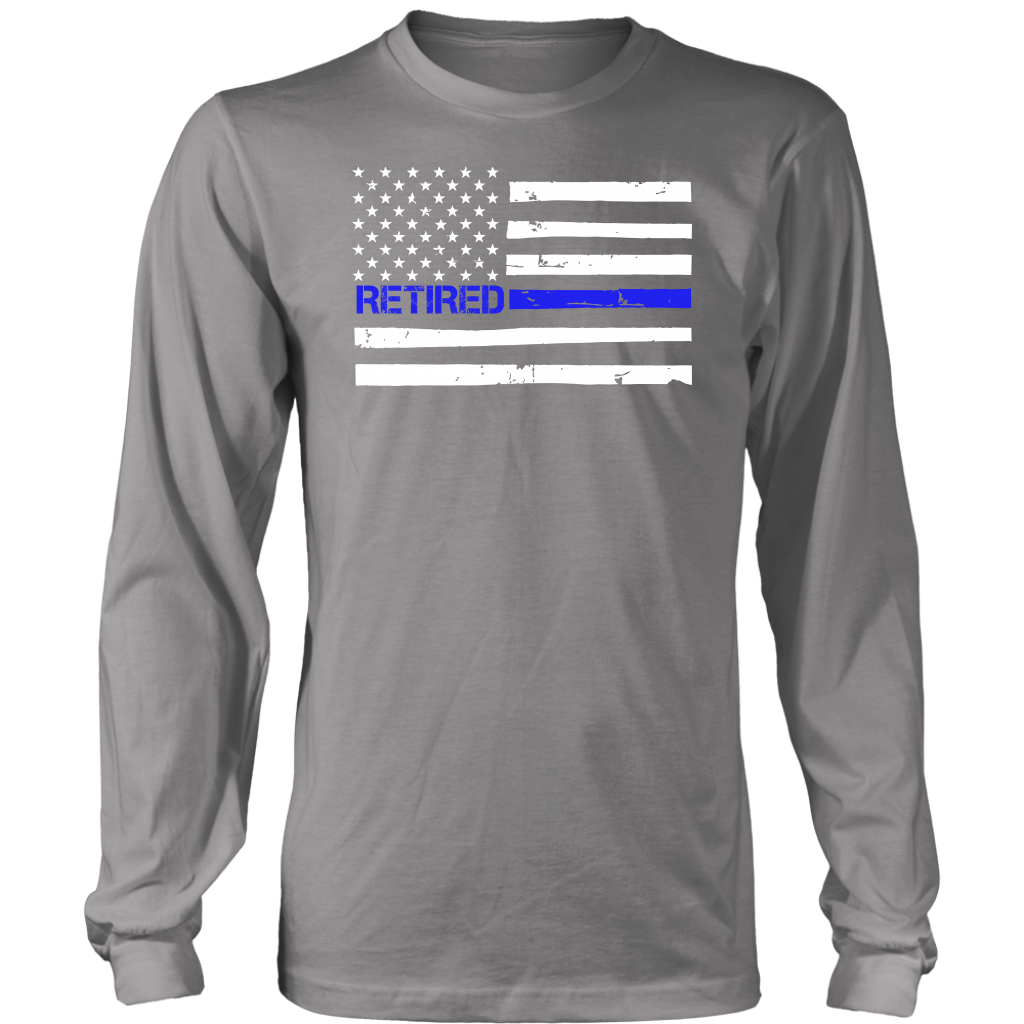 Thin Blue Line Flag Retired Shirts and Hoodies