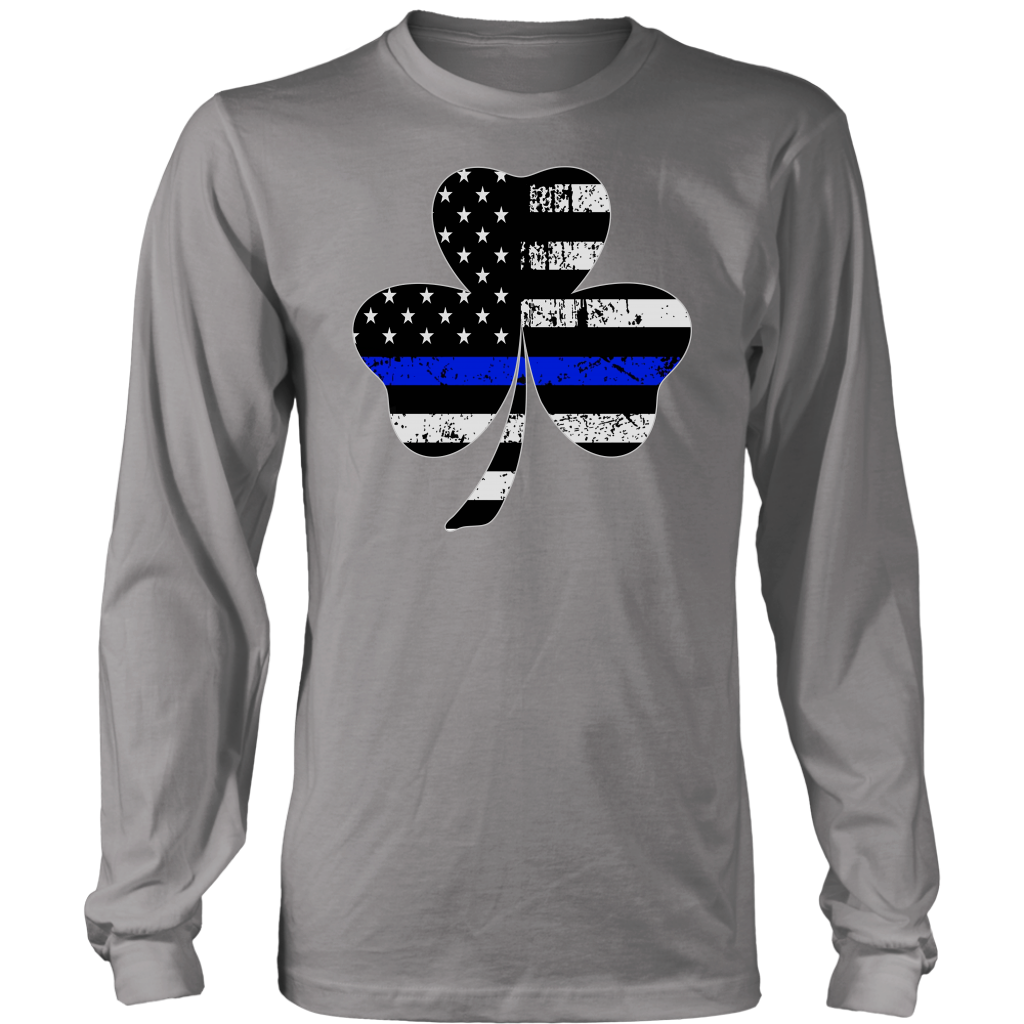 Shamrock Thin Blue Line Flag Shirt