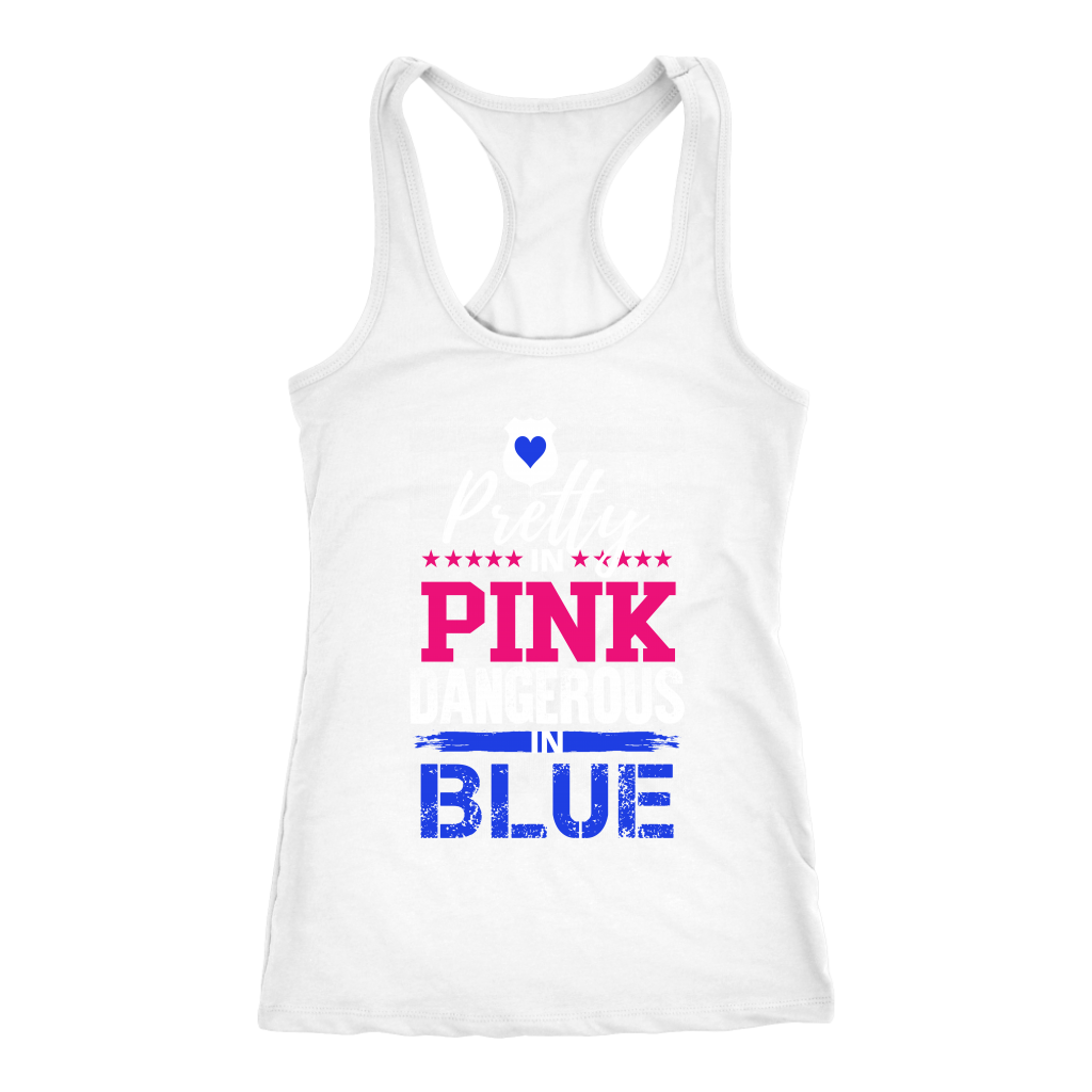 Women's Pretty in Pink, Dangerous in Blue Tank Tops