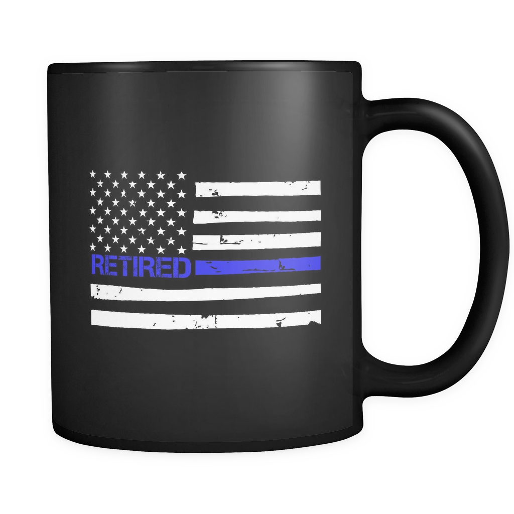 Thin Blue Line Flag Retired Mug