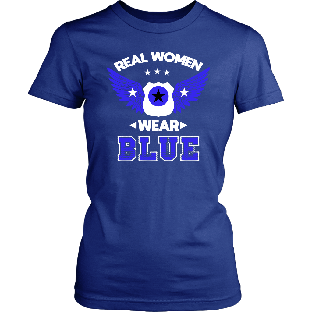 Real Women Wear Blue shirts and hoodies
