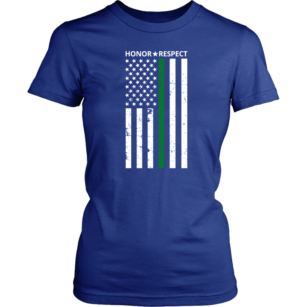 THIN GREEN LINE FLAG HONOR RESPECT SHIRTS AND HOODIES