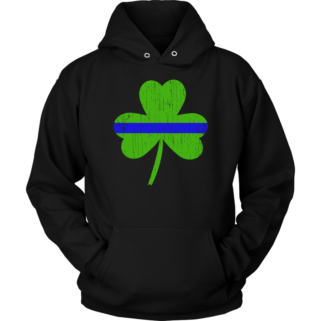 Thin Blue Line Shamrock Shirts & Hoodies