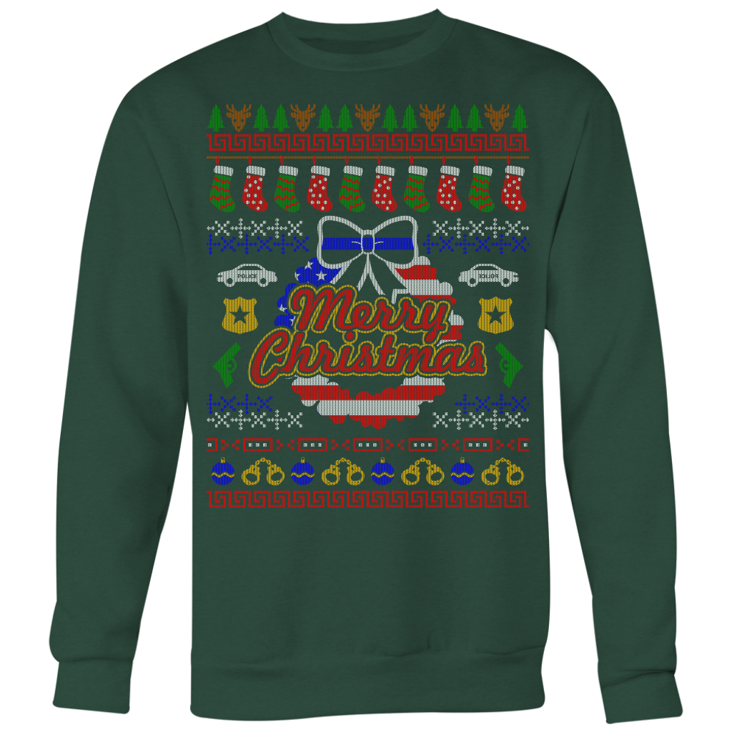 Joyful Police Ugly Christmas Shirts & Sweaters