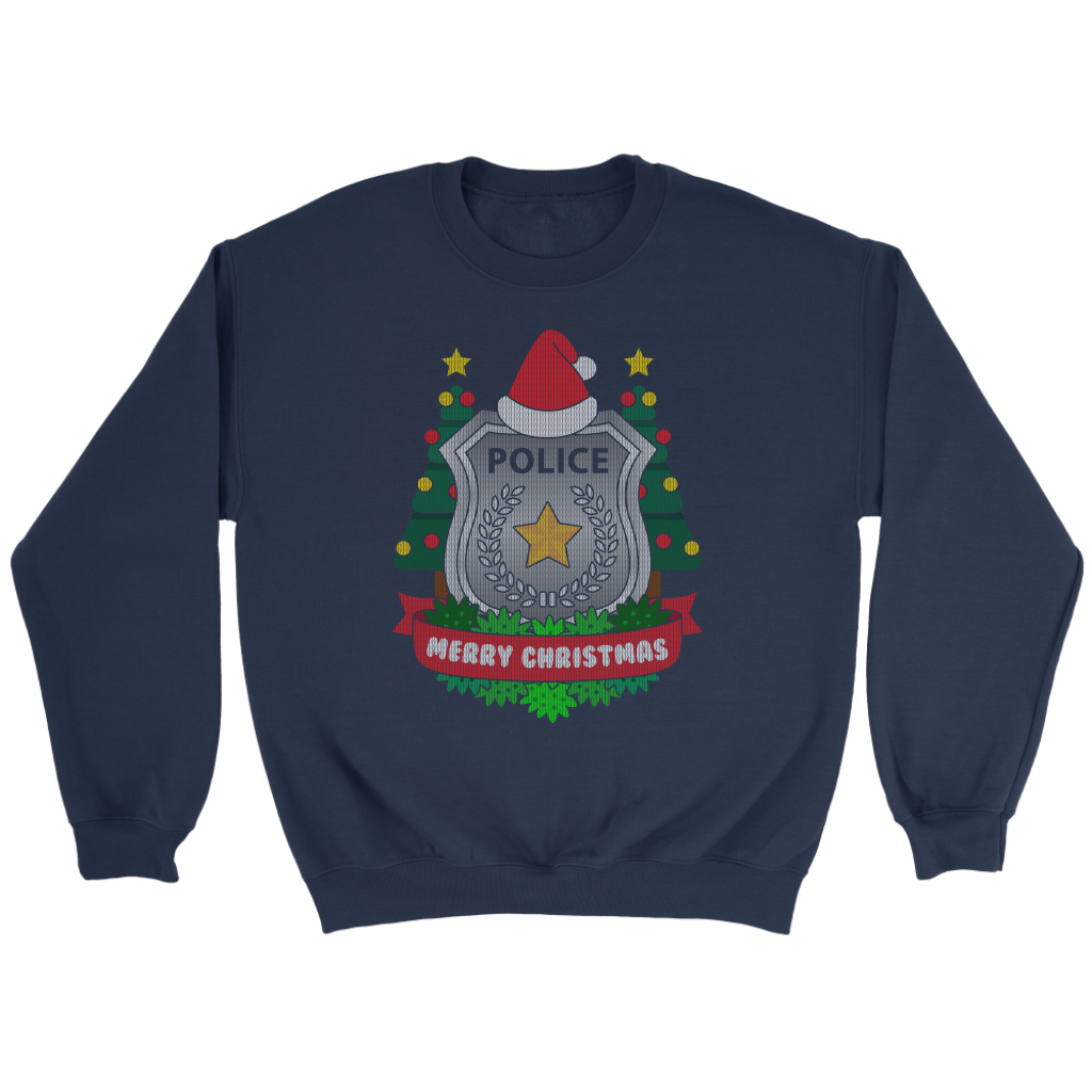 Police Badge Ugly Christmas Shirts & Sweaters