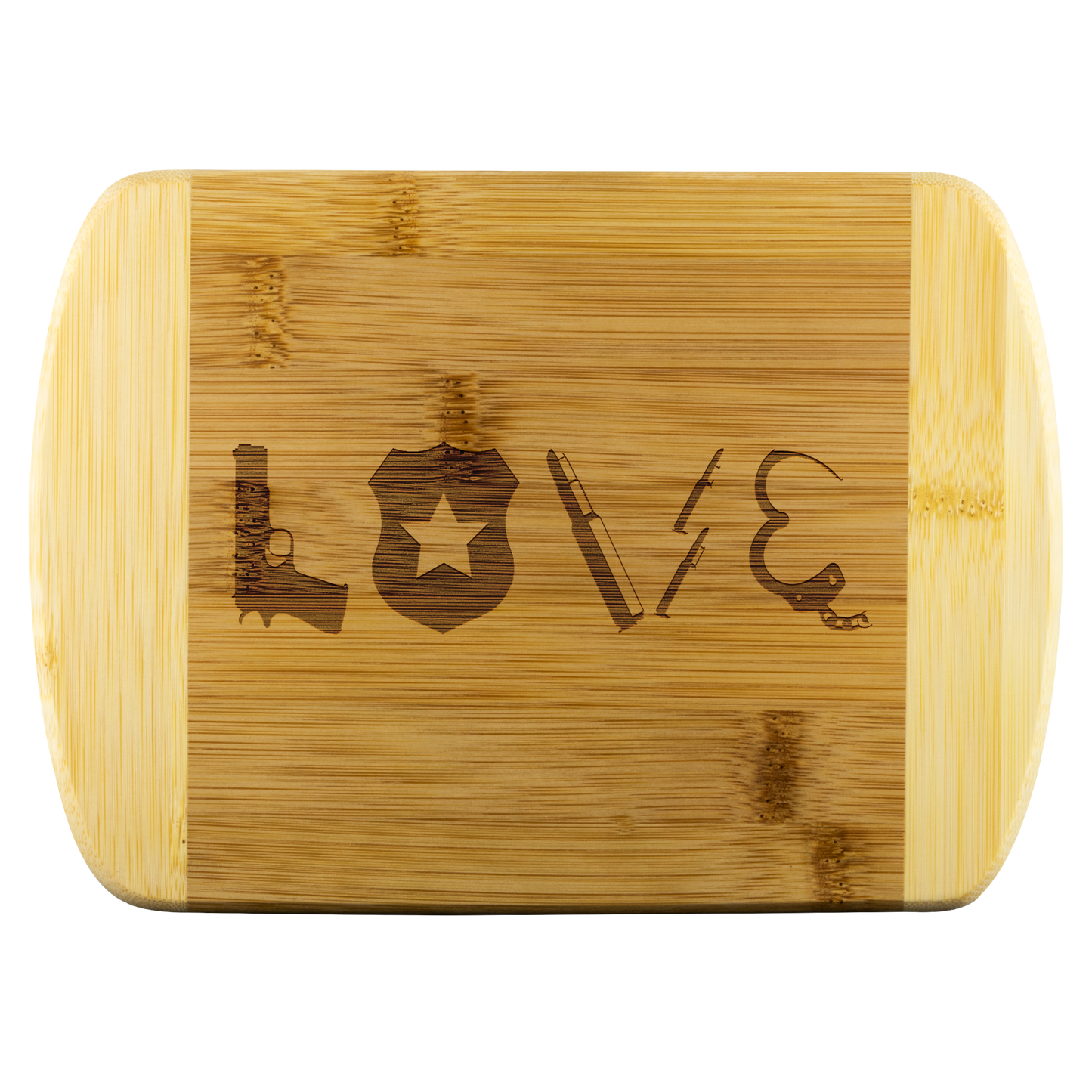 Police Love Round Edge Chopping Board