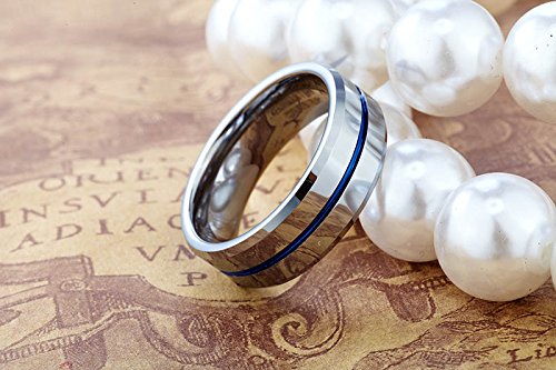 Stunning TBL Blue Ionic Tungsten Ring