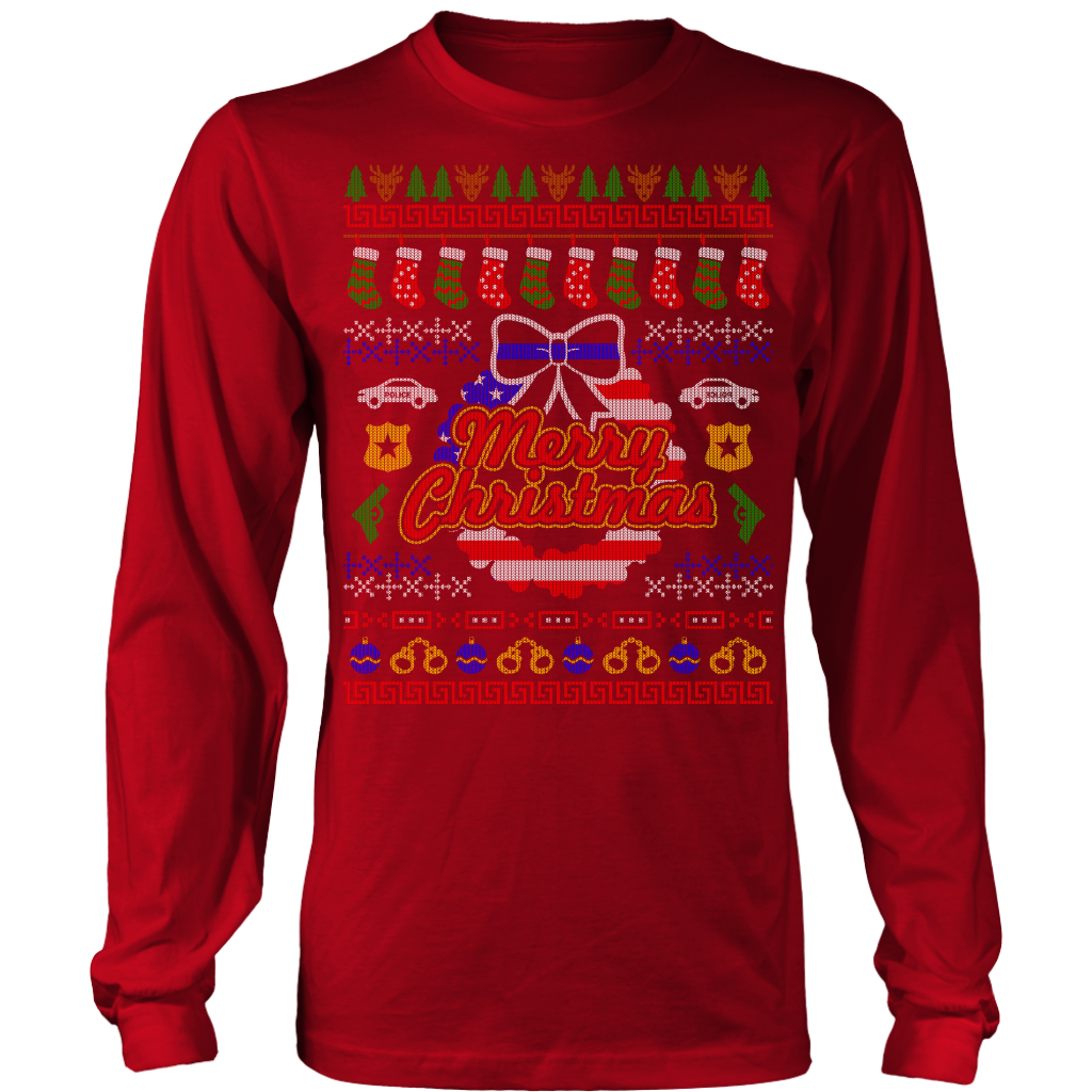 Joyful Police Ugly Christmas Shirts & Sweaters