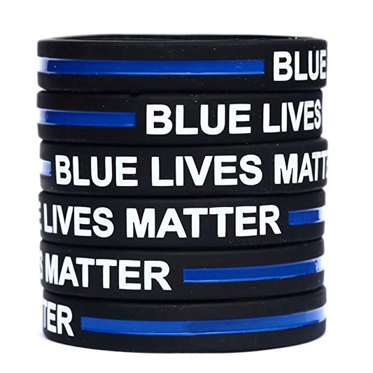 Blue Lives Matter Silicone Bracelet
