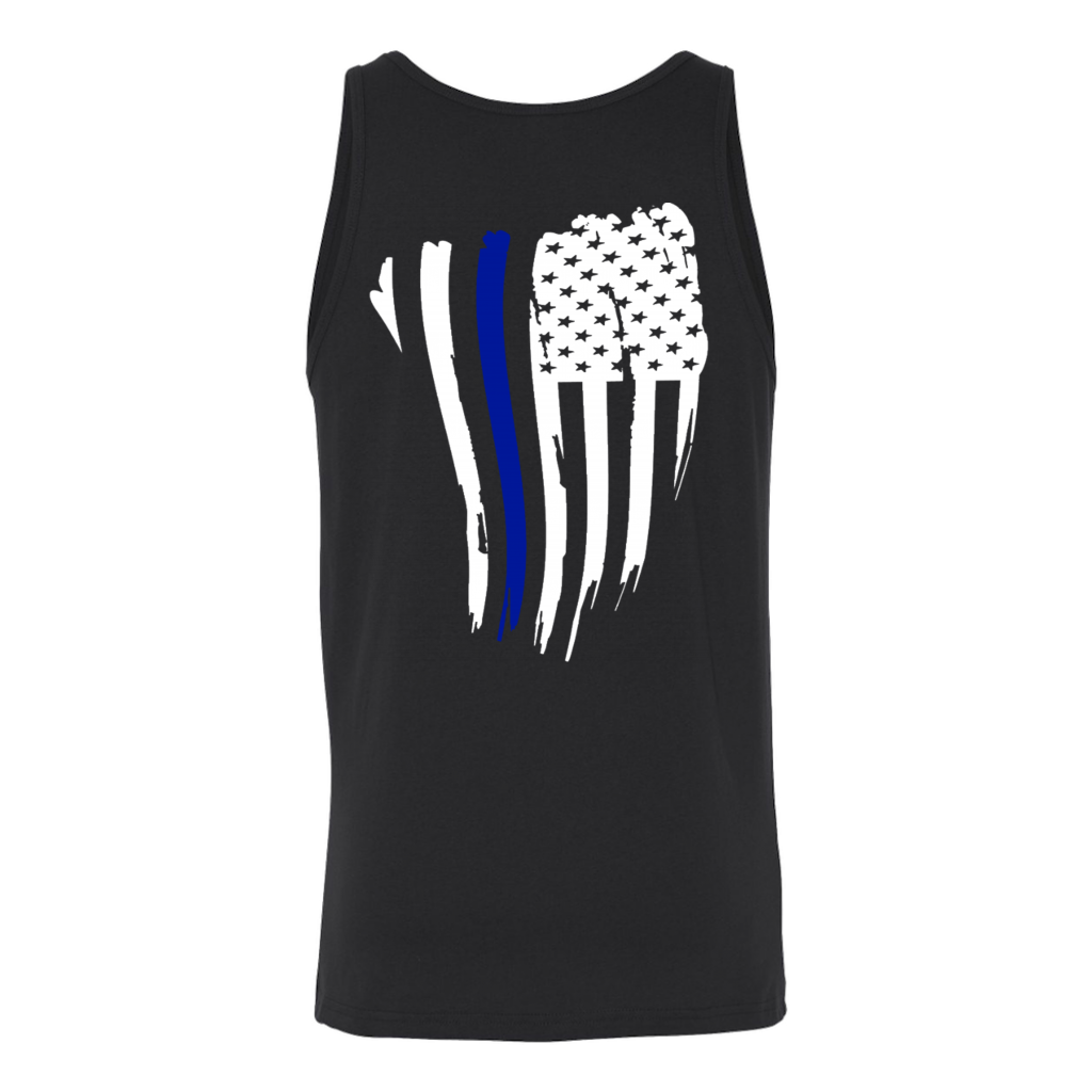 Men's Thin Blue Line American Flag Tank Tops