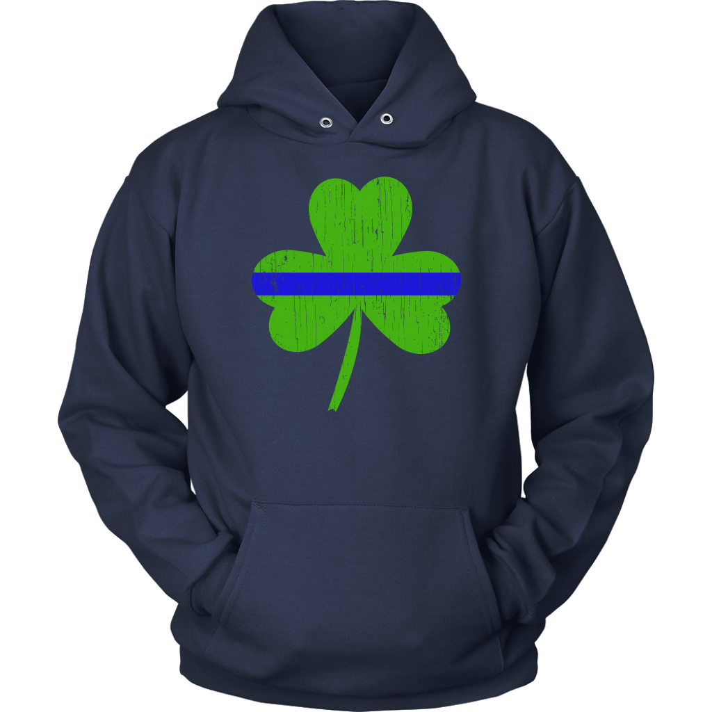 Thin Blue Line Shamrock Shirts & Hoodies