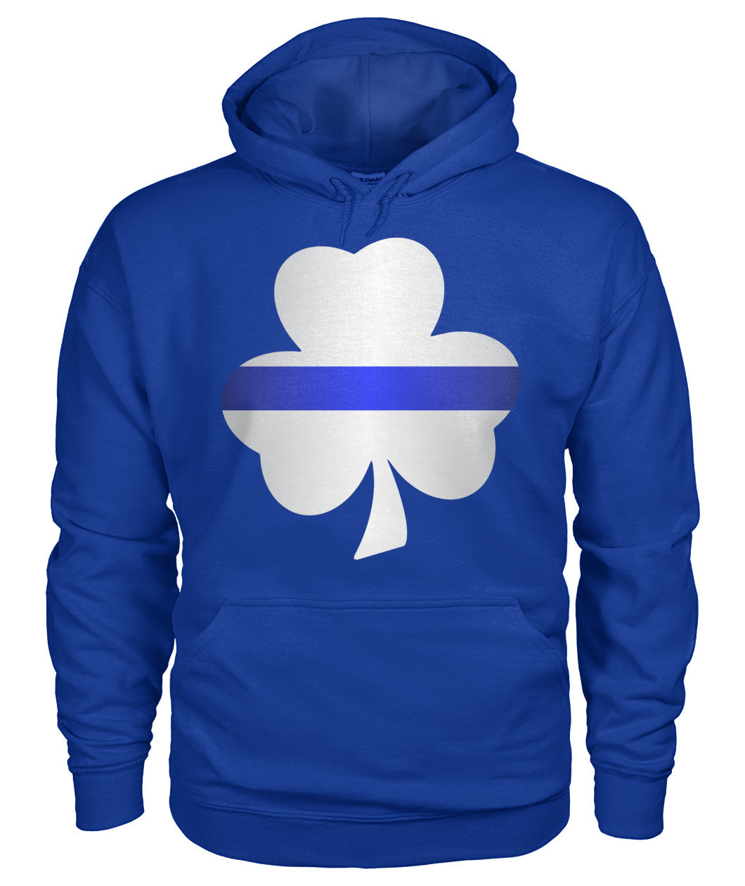 Thin Blue Line Shamrock Irish Leaf Shirts and Hoodies