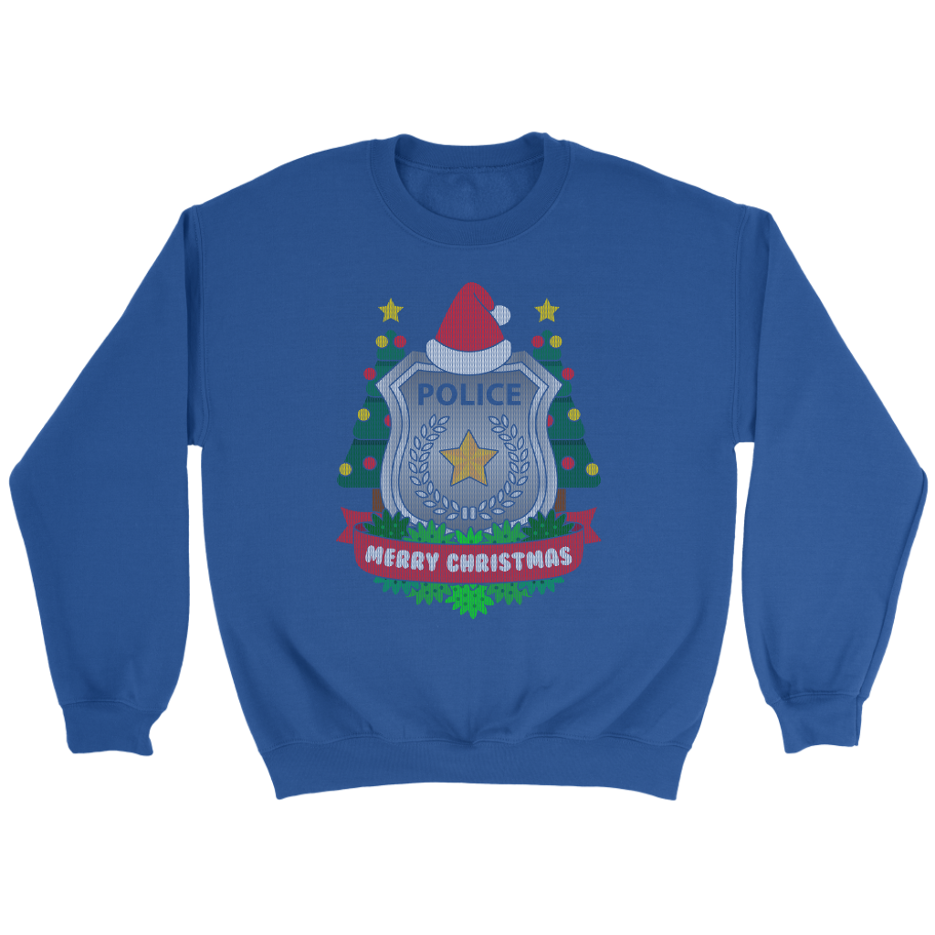 Police Badge Ugly Christmas Shirts & Sweaters