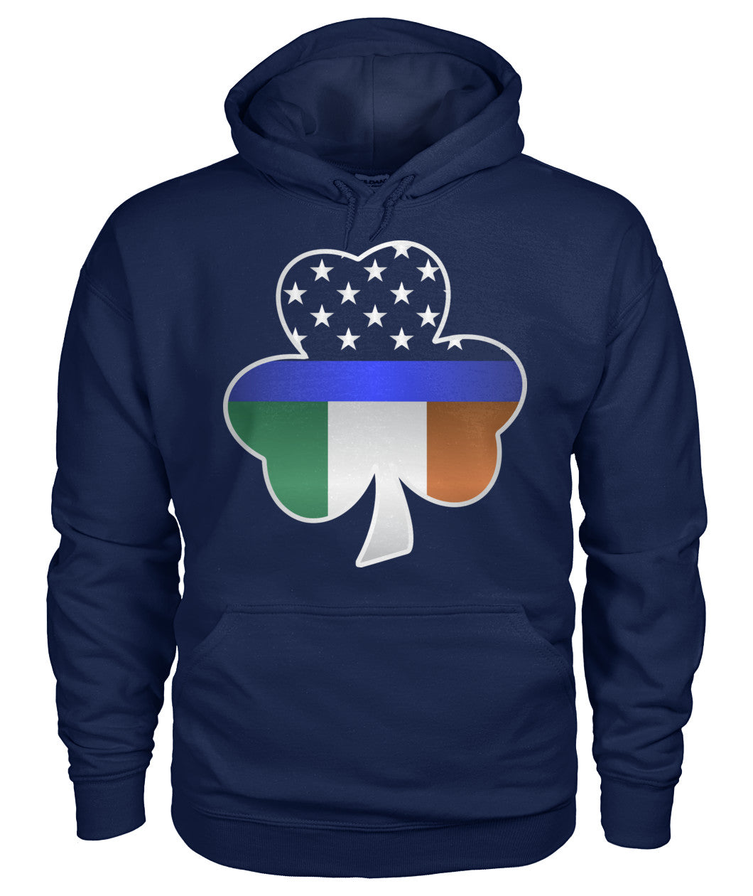 Shamrock Thin Blue Line Irish Flag Shirts and Hoodies
