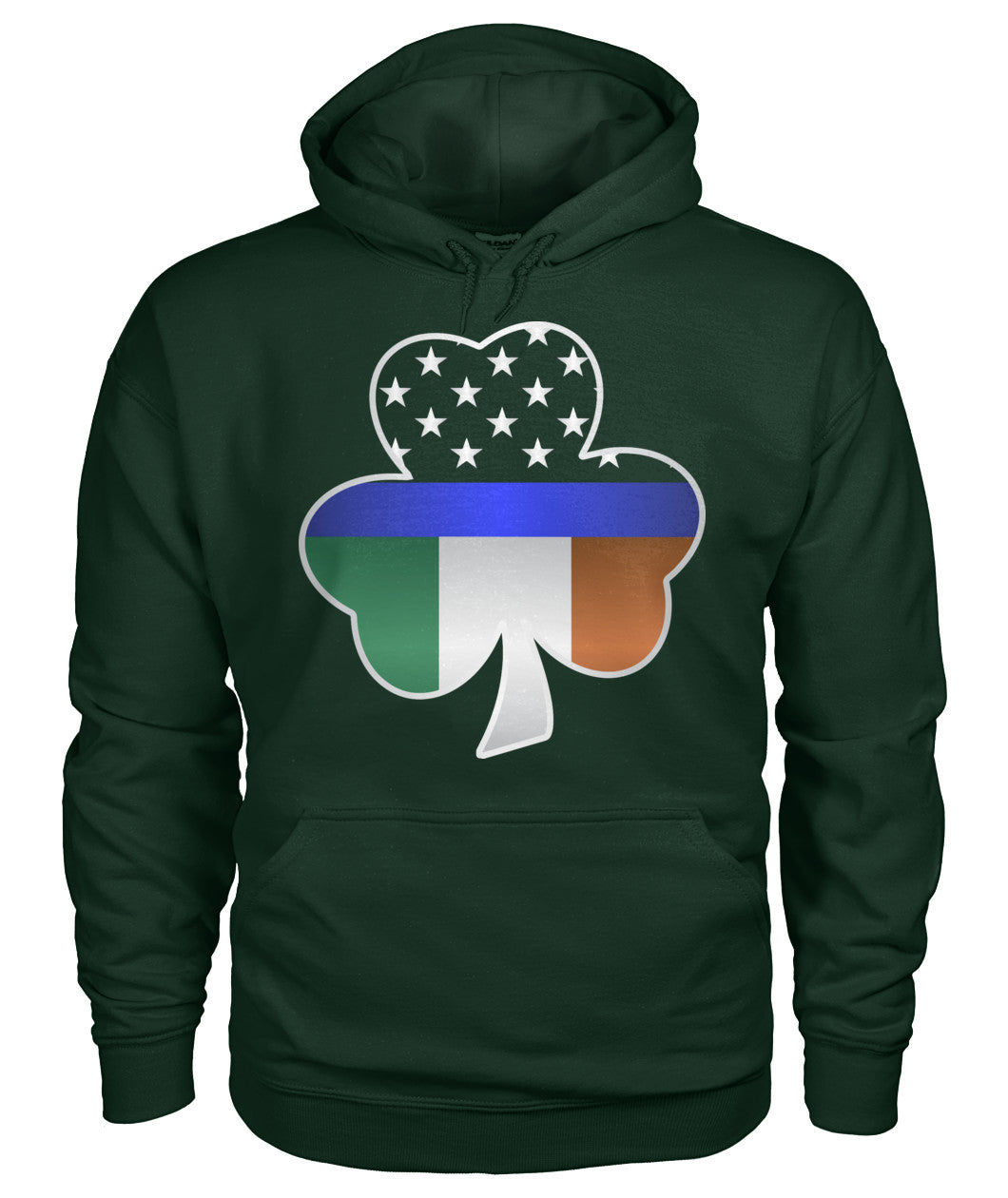 Shamrock Thin Blue Line Irish Flag Shirts and Hoodies
