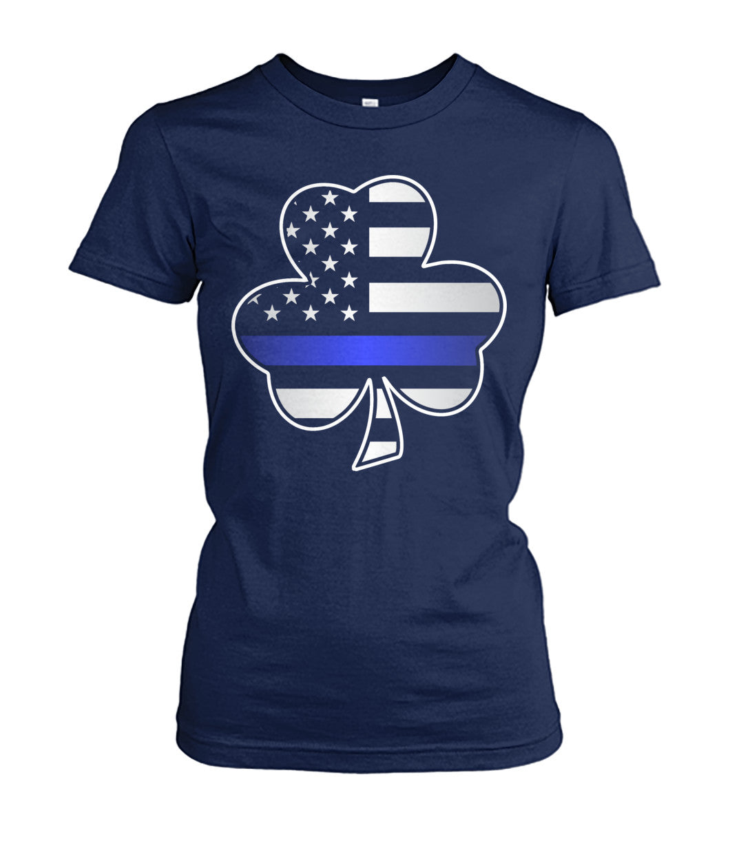 Thin Blue Line Shamrock American Flag Shirts and Hoodies