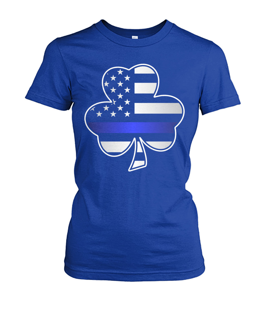 Thin Blue Line Shamrock American Flag Shirts and Hoodies
