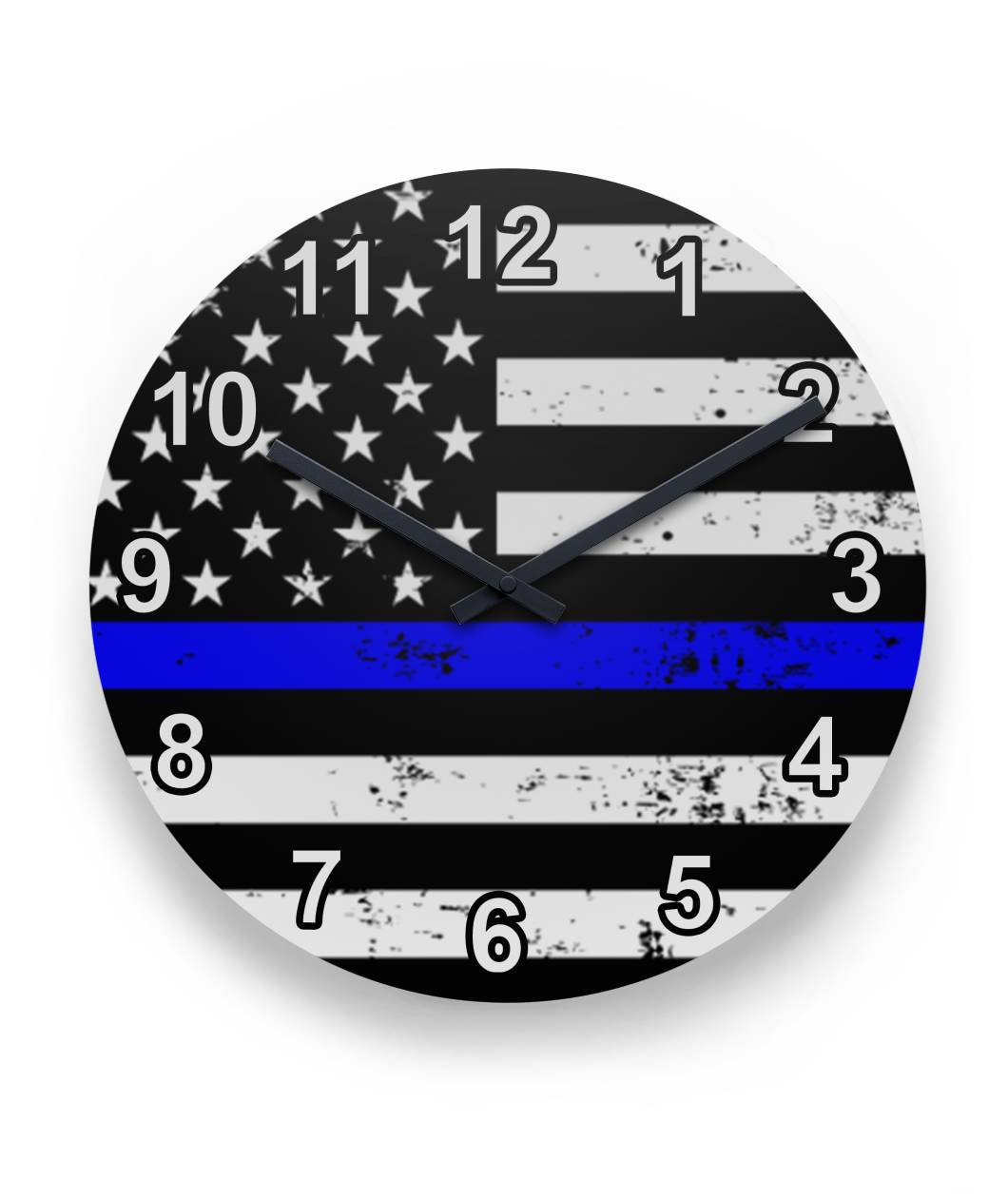 Thin Blue Line Flag Clock
