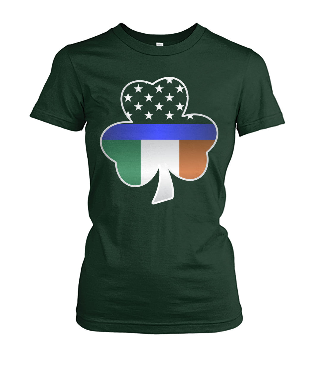 Shamrock Thin Blue Line Irish Flag Shirts and Hoodies