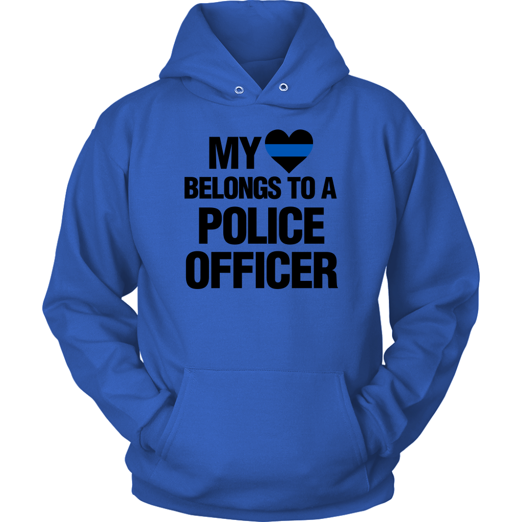 My Heart Belongs To A Police Officer Shirts Hoodie