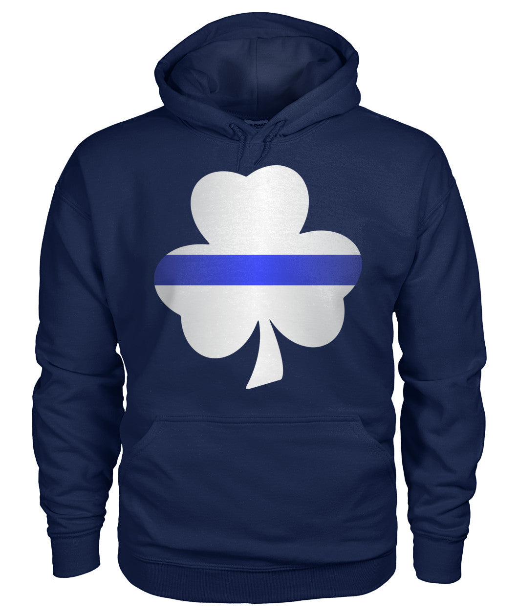 Thin Blue Line Shamrock Irish Leaf Shirts and Hoodies